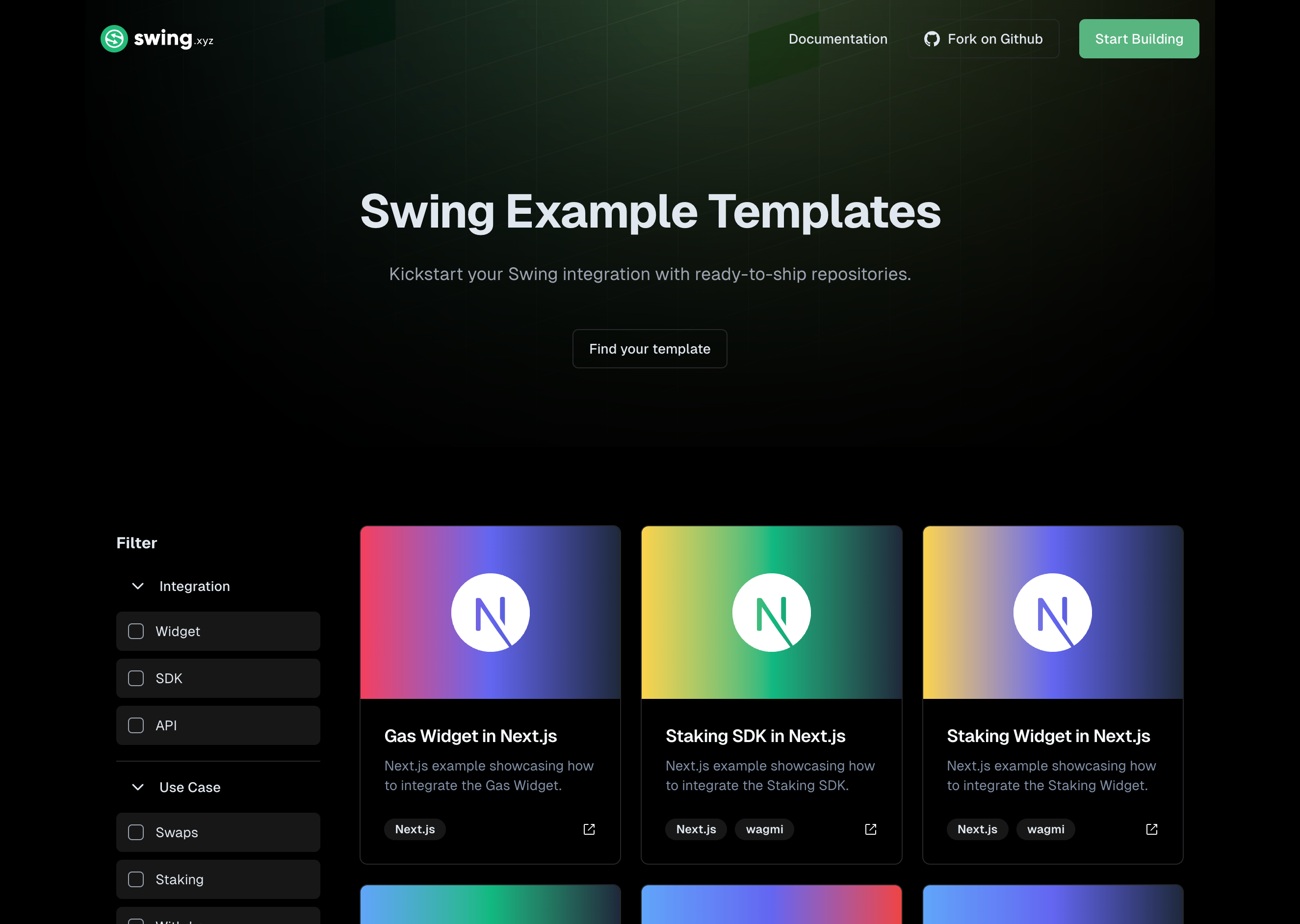 Swing Example Templates
